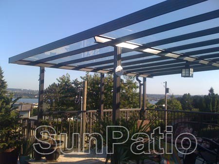 Glass patio cover